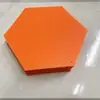 Hoja Translúcida Escarchada Hexagonal de Colores para Jardín de Infancia Manualidades Infantiles DIY Arte Graffiti Creación de Entorno Adornos Colgantes Tablero Hexagonal