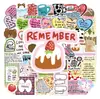 50 Adesivos Fofos Coréanos Coração Mazzzzy Adesivos para Graffiti de Presente DIY Adesivos para Decoração de Mala Venda por Atacado