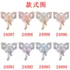 Pendientes dulces hechos a mano estilo INS pendientes accesorios de joyería diy colgante diy de aleación de diamante de lazo mágico
