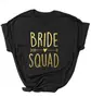 Camiseta para novia soltera 2023 estampado de corazón y flecha top grunge con eslogan femenino Camiseta del escuadrón de la novia Cuello redondo
