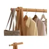 Perchero de Pie para Uso Doméstico, Perchero de Madera para Dormitorio, Colgador de Ropa de Pie Simple para Interiores