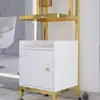 Carrito de Herramientas Especiales para Salón de Peluquería, Carrito para Tienda de Peluquería, Estante de Almacenamiento, Carrito de Almacenamiento de Metal para Barbería Sin Instalación