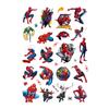 Tatuaje desechable de Spider-Man para niños, para fiestas de cumpleaños, transferencia al agua