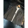 Suéter Abrigo Cardigan Gris Estilo Old Money con Cremallera y Cuello Alto para Hombre Holgado Casual Retro Americano Ropa de Punto