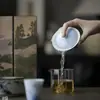 Sabendo que Shanzhi Qingshan Folha de Banana Azul Tampa de Tigela Yungui Tigela de Tampa Cerâmica Pintada à Mão Tigela de Chá Kung Fu literati