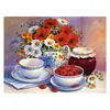 Nuevo Pintura de Diamantes 5D 2021 Fruta y Flor Punto Pequeño Diamante Pegajoso Diamante Completo Pegado Pintura de Diamantes Punto de Cruz Sala de Estar Dormitorio