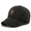 Chapéu de Inverno para Homens de Meia-Idade e Idosos, Boné Quente com Forro de Fleece, Chapéu de Lã e Algodão, Boné de Baseball Espesso com Proteção para as Orelhas para o Pai
