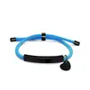 Pulsera Personalizada con Logo de Publicidad Transfronteriza, Pulsera Trenzada de Acero de Titanio Grabado con Corazón Diagonal Multicolor para Regalo Navideño