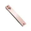 Acero inoxidable transfronterizo hueco amor pieza larga curva espejo doble agujero etiqueta rectangular letras accesorios DIY
