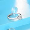 S925 Anel de Ponta de Estrela de Prata Gypsophila Design Anel Feminino Incrustado com Zircon All-Match Novo Anel de Proposta de Confissão