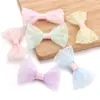 Bolsa de Cintura de Malla de Doble Capa con Puntos Ondulados Lazo Hecho a Mano DIY Pasador para el Cabello Infantil Accesorios para el Cabello Ropa Zapatos Sombrero Bolsa de Material