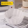 Papel de óleo basco 4/6/8 polegadas bandeja de papel dobrável sem molde para assar sobremesa embalagem à prova de óleo bolo almofada de corte de papel