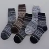Calcetines Gruesos Cálidos de Otoño e Invierno para Hombres y Mujeres Estilo Étnico Retro Japonés Calcetines Gruesos de Lana Transfronterizos Comercio Exterior Calcetines de Caña Media