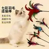 Brinquedo de Gato Novo Transfronteiriço Sino Colorido Pena Varinha Agitadora Autoentretenimento Haste Longa Resistente à Mordida Suprimentos para Animais de Estimação Atacado
