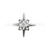 Brincos de Titânio F136 Polaris Cravejados com Zircônia Pregos de Orelha Osso G23 Liga de Titânio Joias de Piercing Cabeça Estrela de Quatro Pontas Pregos de Lábio