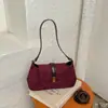 Bolsa de Axila em Couro com Cera para Uso Diário para Mulheres, Nova Coleção Primavera 2026 Bolsa de Ombro Transversal Vintage Francês de Luxo Discreto