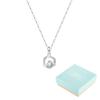 Collar Anillo de Möbius para Mujer Diseño de Nicho de Lujo Ligero Sentido del Diseño Cadena Clavícula Anillo Acero Inoxidable Diamante Flash Cadena Cuello Redondo Moderna
