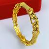 Pulseira Transfronteiriça Banhada a Ouro 24K de Dubai Joias de Casamento para Noiva Indiana Pulseira de Ouro Pulseira para Mulheres do Oriente Médio Atacado