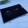 Brincos de argola armazenamento esponja almofada caixa de joias forrada com 100 cinza preto e branco flanela display acessórios DIY