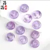Beibeifu Cristal Amatista Natural Hebilla de Seguridad Tallado Amatista Lavanda Accesorios para Joyería DIY Venta al por Mayor