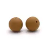 Cuentas de Silicona Redondas de 12 mm para Morder, Cuentas Sueltas Redondas Masticables, Accesorios para Collares DIY, Masticables de Grado Alimenticio