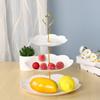 Estante para pasteles de tres capas de estilo europeo, plato de frutas de tres capas, refrigerios para el té de la tarde, bandeja de frutas secas, decoración de mesa de postres, plato para pasteles