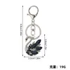 Pingente de Chaveiro de Cisne Pequeno com Pedras de Diamante Fofo para Carro de Mulheres, Acessório de Bolsa, Argola de Chaveiro de Cisne Branco em Liga de Zinco