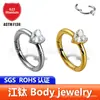 Anillo de Nariz Jiangtai F136 de Titanio con Circonita en Forma de Corazón Anillo Cerrado Joyería para Piercings Corporales de Aleación de Titanio G23 Pendientes