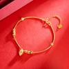 Nuevo tobillera de hueso de loto para mujer, nicho, cadena de lujo ligero, cadena de cola de cadena, decoración de pie color oro arena, accesorios de alta calidad