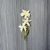 Flor Artificial de Lirio de 3 Cabezas con Tallo Largo para Hogar, Hotel, Accesorios de Fotografía, Pasillo de Boda, Salón de Banquetes, Flores Artificiales Florales