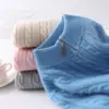 Suéter de punto 100% lana pura para niños, unisex, con patrón de trenzas y cierre de cremallera, adecuado para niños mayores como capa base o prenda exterior gruesa