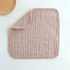 Toalla cuadrada de gasa lisa, babero de bebé, toalla facial de seis capas de algodón puro para recién nacidos, toalla pequeña para niños, personalización transfronteriza