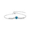 Nova Pulseira Coração do Mar Feminina Moda Versátil Pulseira de Cristal Swarovski Joias para Estudante Namorada Presente para Amantes