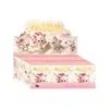 Caja Ciega Flocada Zorro Qiao Mei Rosa Estilo Antiguo Guochao Zorro de Nueve Colas Figura de Juguete de Moda Adorno de Escritorio de Resina Flocada