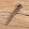 Colher de chá de latão fundido à mão colher de chá vintage agulha de chá grelhada pá de chá acessórios de chá kung fu seis cavalheiros