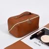 Almohada con Patrón Tejido Transfronterizo Bolsa Cosmética de Viaje Portátil Bolsa de Almacenamiento con Compartimentos Bolsa de Belleza Gran Capacidad Bolsa de Cuero Impermeable