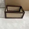 Cesta de Armazenamento de Madeira Maciça de Rattan Cesta de Armazenamento de Mesa Caixa de Lanches Cesta de Armazenamento para Diversos Cosméticos Organizador de Armazenamento Caixa de Armazenamento