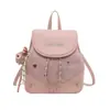Mochila Feminina Casual Versátil de Nicho 2025 Nova Mini Mochila Fofa Costurada Grande Capacidade Bolsa Transversal