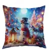 Capa de Almofada de Natal Transfronteiriça Poliéster Estampado Novo Decoração Almofada de Sofá de Escritório Amazon Home Capa de Almofada