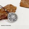 Collar étnico de la suerte, colgante de mantra de seis palabras, accesorios con hebilla de seguridad, joyería vintage para hombres y mujeres