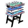 Mesa de futbolín para entretenimiento en casa 4 en 1 mesa multiusos de futbolín/billar/hockey sobre hielo/tenis de mesa