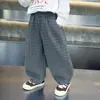 Ropa Infantil Niños Primavera y Otoño Pantalones de Cuadros Scimitar Estilo Coreano Infantiles Guapos Versátiles Pantalones Linterna Bebé Pantalones Elegantes Modernos