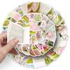 51 pegatinas de viento ins rosa y verde corazón de niña pequeño fresco impermeable decorativo termo carcasa de teléfono móvil pegatinas para libro de mano