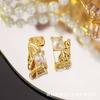 Selección estricta de papel de lata de caramelo pendientes asimétricos divertidos y modernos pendientes de plata esterlina S925 pendientes AB para mujer