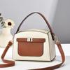 [Bolsas de Mujer Dropshipping] Bolsas de Mujer 2026 Verano Nuevo Simple Moda Bolso Cuadrado Pequeño Bloque de Color Piel Suave Bolso de Hombro Cruzado