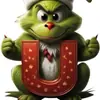 Decorações de Natal Transfronteiriças Novas de 26 Letras Monstro Verde Decorações de Árvore de Natal Grinch Enfeites de Presente de Feriado