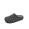 Venda Quente Meias-Calças Fechadas com Solado Grosso Estilo Birkenstock para Mulheres Outono 2026 Deslizantes para Exterior Versáteis Confortáveis Mules