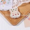 Feche os Olhos Coelho Cereja DIY Tecido Feito à Mão Pelúcia Acessórios de Coelho Joias Roupas Sapatos Meias Acessórios para Capa de Celular