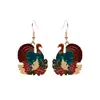Suministro transfronterizo de pendientes de metal lindo patrón de frutas pendientes europeos y americanos los más vendidos en Amazon pendientes de Acción de Gracias personalizados