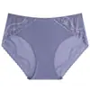Pantis de encaje talla grande, tiro medio, sin costuras, sexys, calados, de corte alto, seda de hielo, entrepierna de algodón puro, bragas para mujer